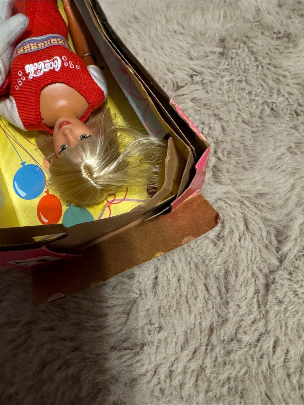 Coca-Cola Barbie in Red Party Dress with White Polar Bear